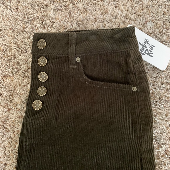 Indigo Rein Dark Green Denim Skirt - Picture 5 of 8